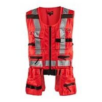 High Vis Werkzeug Weste High Vis Rot XS