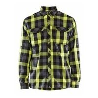 Cămașă de flanelă neagră/galbenă 4XL