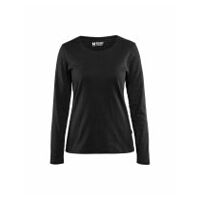 Damen Langarm T-Shirt Schwarz L