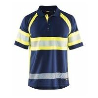 UV Polo Shirt High Vis Klasse 1 Marineblau/ High Vis Gelb 4XL