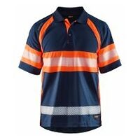 UV Polo Shirt High Vis Klasse 1 Marineblau/Orange 4XL