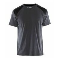 T-Shirt Mittelgrau/Schwarz 4XL