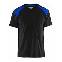 T-Shirt Schwarz/Kornblau M