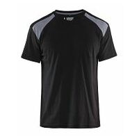 T-Shirt Schwarz/Grau L