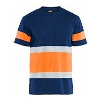 High Vis T-Shirt Marineblau/Orange L