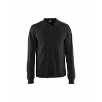 Langarm Polo Shirt Schwarz L