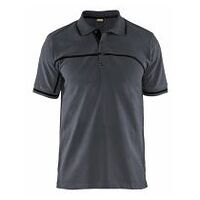 Polo Shirt Mittelgrau/Schwarz 4XL