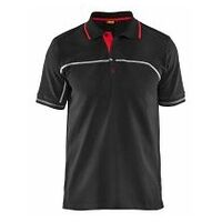 Polo Shirt Schwarz/Rot 4XL