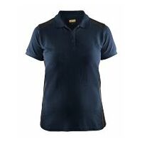 Damen Polo Shirt Dunkel Marineblau/Schwarz L