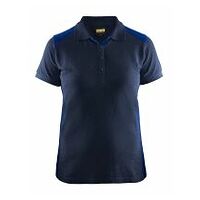 Damen Polo Shirt Marineblau/Kornblau L