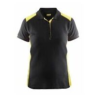 Damen Polo Shirt Schwarz/Gelb L