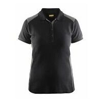 Damen Polo Shirt Schwarz/Grau L