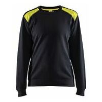 Sweat-shirt femme noir/jaune L