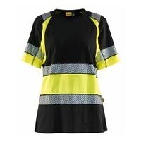 Damen High Vis T-Shirt Schwarz/Gelb XXL