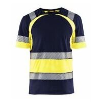 High Vis T-Shirt Marineblau/Gelb XL