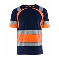 High Vis T-Shirt Marineblau/Orange 4XL