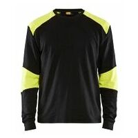 Flammschutz Langarm Shirt Marineblau/ High Vis Gelb XXXL