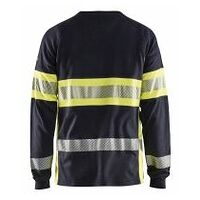 Flammschutz Langarm Shirt Marineblau/ High Vis Gelb 4XL