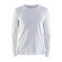 Langarm T-Shirt Weiß 4XL