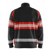 Jól láthatósági pulóver  fekete/High Vis piros 4XL
