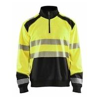 High Vis Sweatshirt Half-Zip High Vis Gelb/Schwarz XL