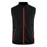 Softshell Weste Schwarz/Rot 4XL