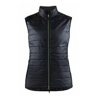 Vest warm-lined Women Black/Hi-vis yellow L