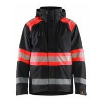 High Vis Shell Jacke Schwarz/High Vis Rot 4XL