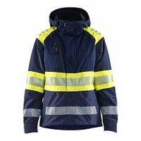 Damen High Vis Shell Jacke Marineblau/ High Vis Gelb L