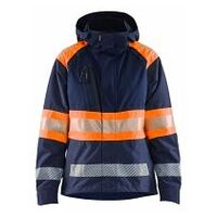 Damen High Vis Shell Jacke Marineblau/Orange L