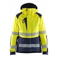 Damen High Vis Winterjacke High Vis Gelb/Marineblau L