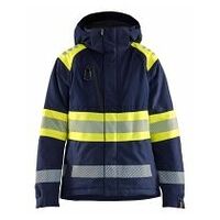 Damen High Vis Winterjacke Marineblau/ High Vis Gelb L