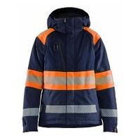 Damen High Vis Winterjacke Marineblau/Orange L