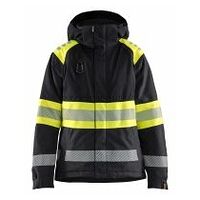 Damen High Vis Winterjacke Schwarz/Gelb L