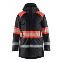 High Vis Winterparka Schwarz/High Vis Rot 4XL