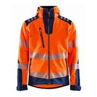 High Vis Softshell Jacke High Vis Orange/Marineblau 4XL