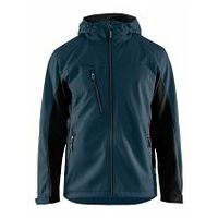 Softshell Jacke mit Kapuze Dunkel Marineblau/Schwarz 4XL