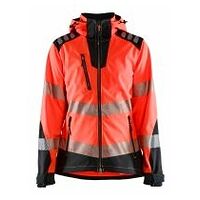 Női jól láthatósági Softshell dzseki High Vis piros/fekete L