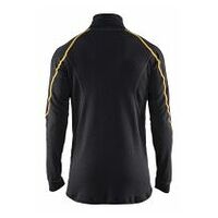 Flammschutz Unterhemd Half-Zip, 68% Merinowolle Schwarz 4XL