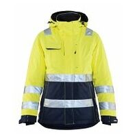 Damen High Vis Winterjacke High Vis Gelb/Marineblau L