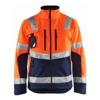 High Vis Softshell Jacke High Vis Orange/Marineblau 4XL