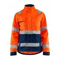 Damen High Vis Jacke High Vis Orange/Marineblau L