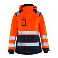 Damen High Vis Shell Jacke High Vis Orange/Marineblau L