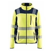 Damen High Vis Strickjacke High Vis Gelb/Marineblau L