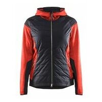 Damen Hybrid Jacke Rot/Schwarz L