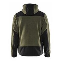 Veste tricotée avec Softshell Vert Automne/Noir 4XL