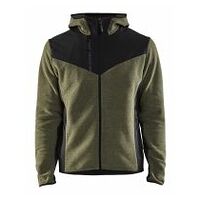 Knitted Jacket with Softshell Autumn green/Black 4XL