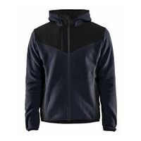 Cardigan med softshell mørk marineblå/sort 4XL