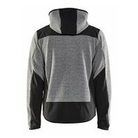 Knitted Jacket with Softshell Grey melange/Black 4XL