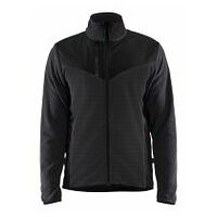 Cardigan med Softshell mørk grå/sort 4XL